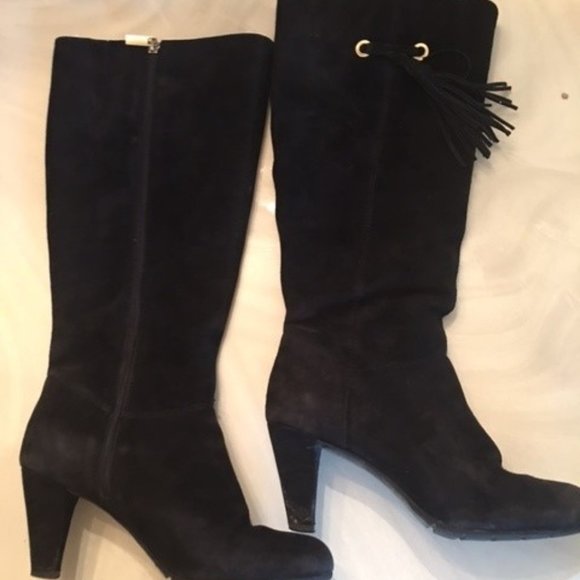 Bandolino Bacia Black Suede boots size 7 1/2 M - Picture 1 of 3